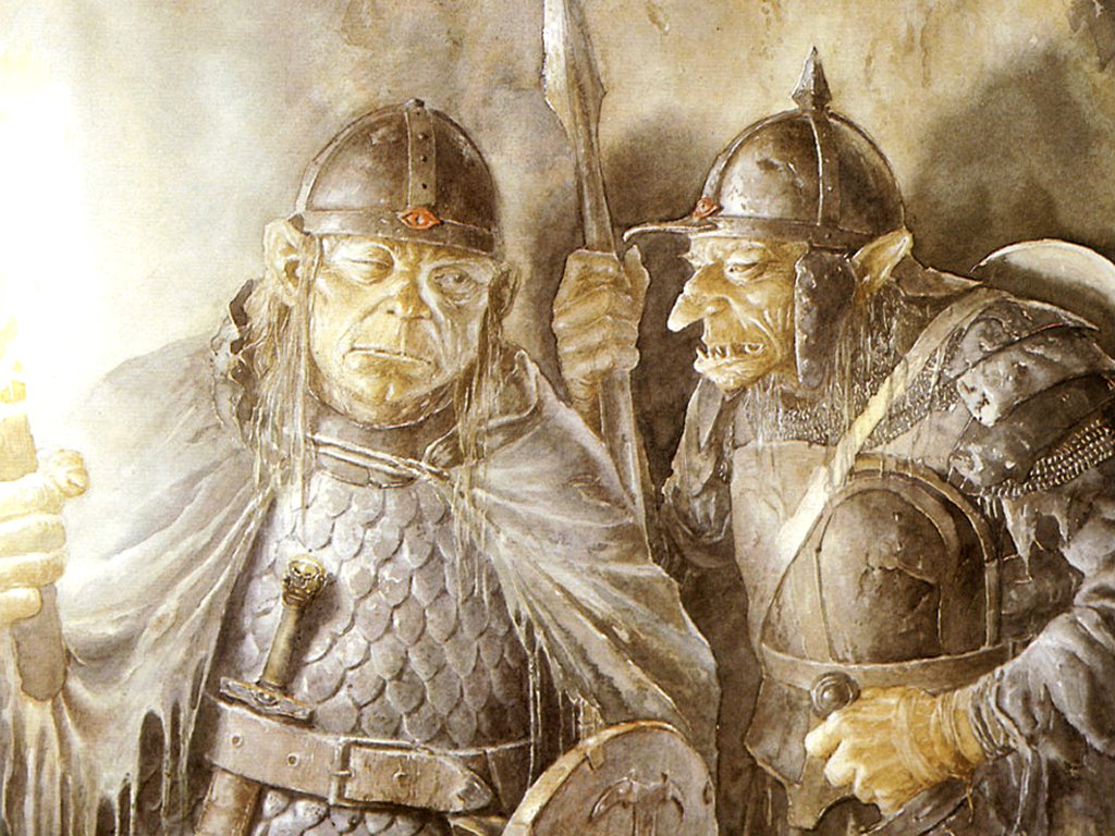orcs from Lord of the Rings as illustrated by Alan Lee (1992)